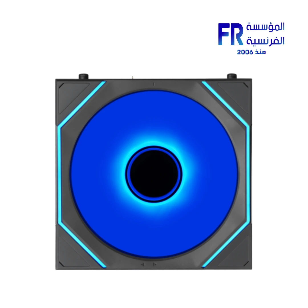 Lian Li SL INF fan black standard blade single pack front view with three-zone ARGB lighting and dual-sided frame Nasr City store Egypt