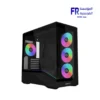 Lian Li V100R Mini case black front view with 270-degree tempered glass and pre-installed ARGB fans Nasr City store Egypt