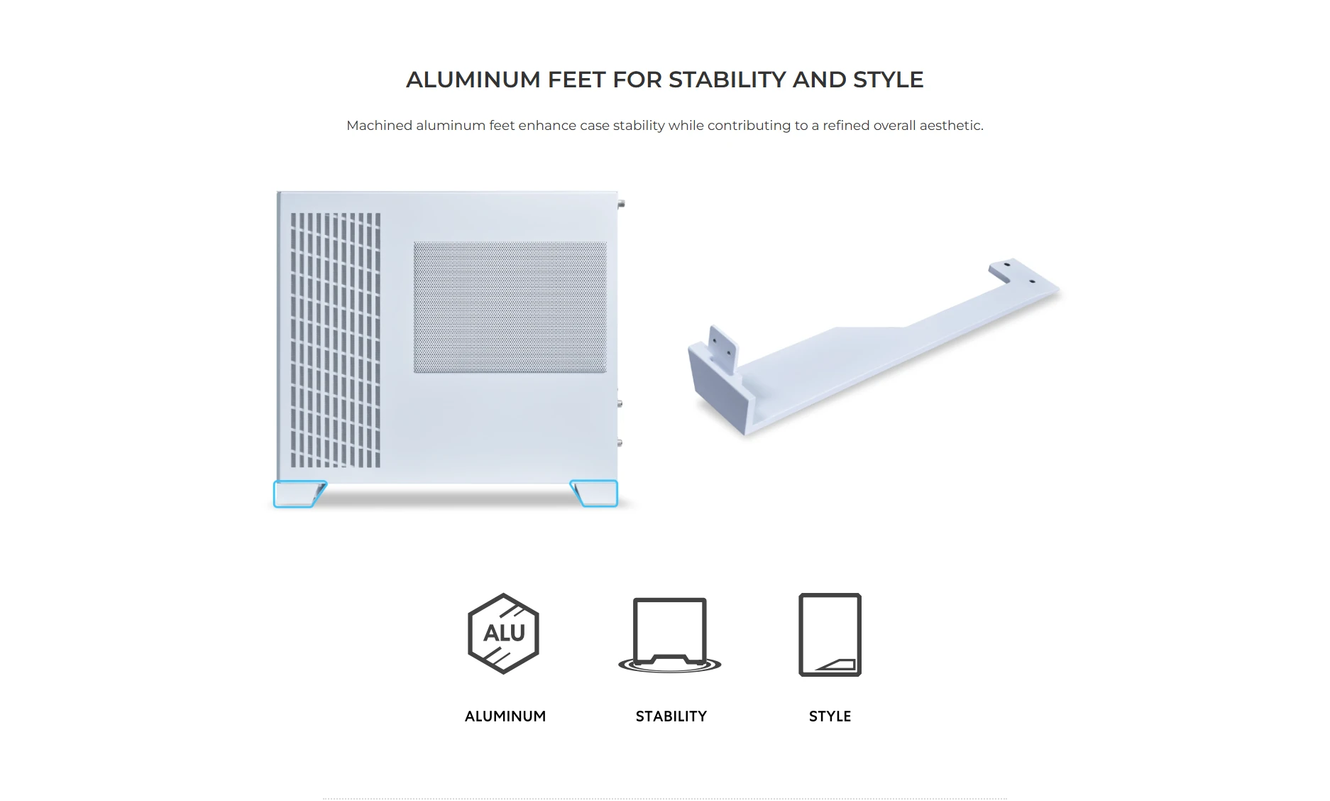 Aluminum feet