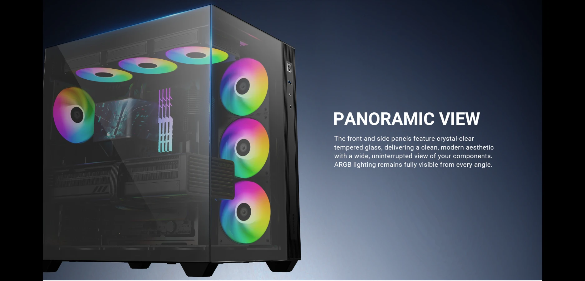 ID-COOLING VIEW 510 ARGB panoramic tempered glass showcase build