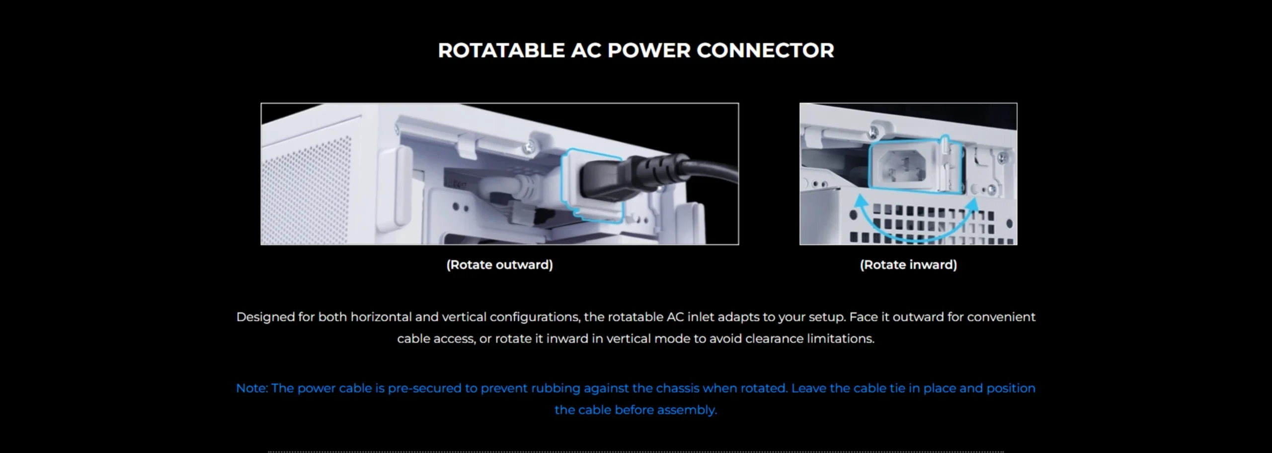 Rotatable AC power connector