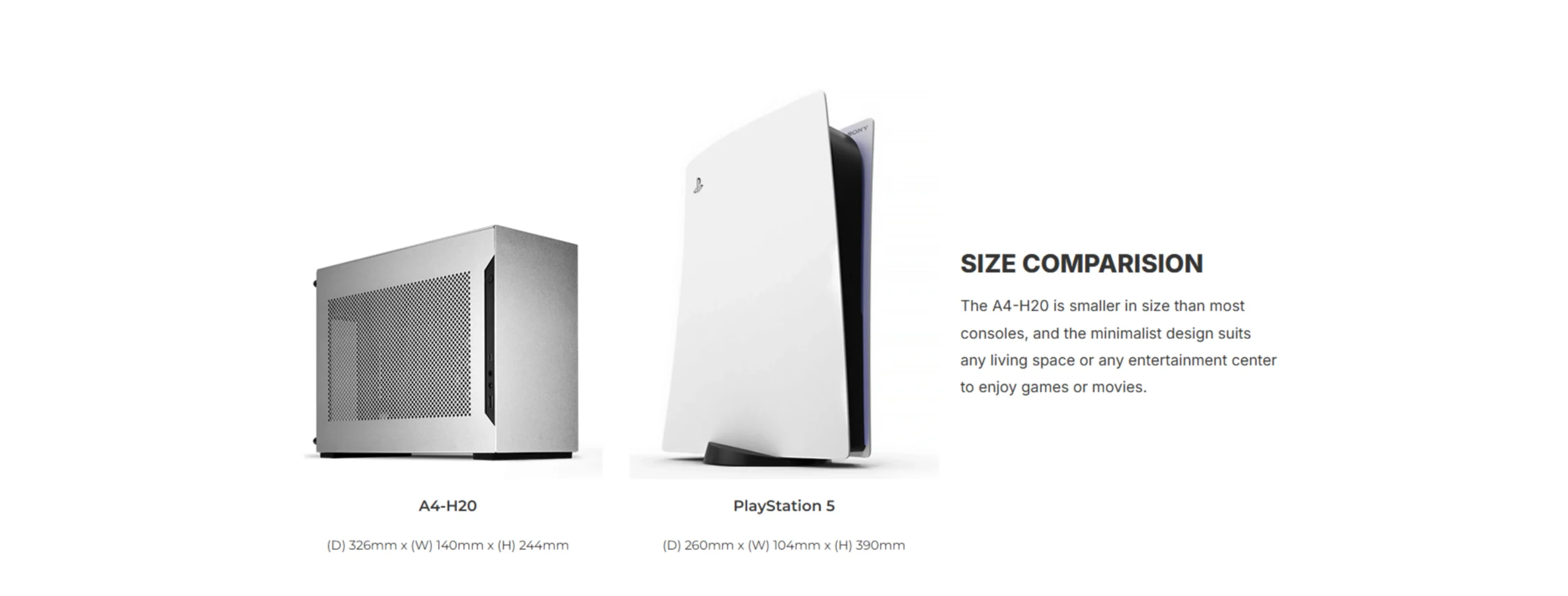 Console size comparison
