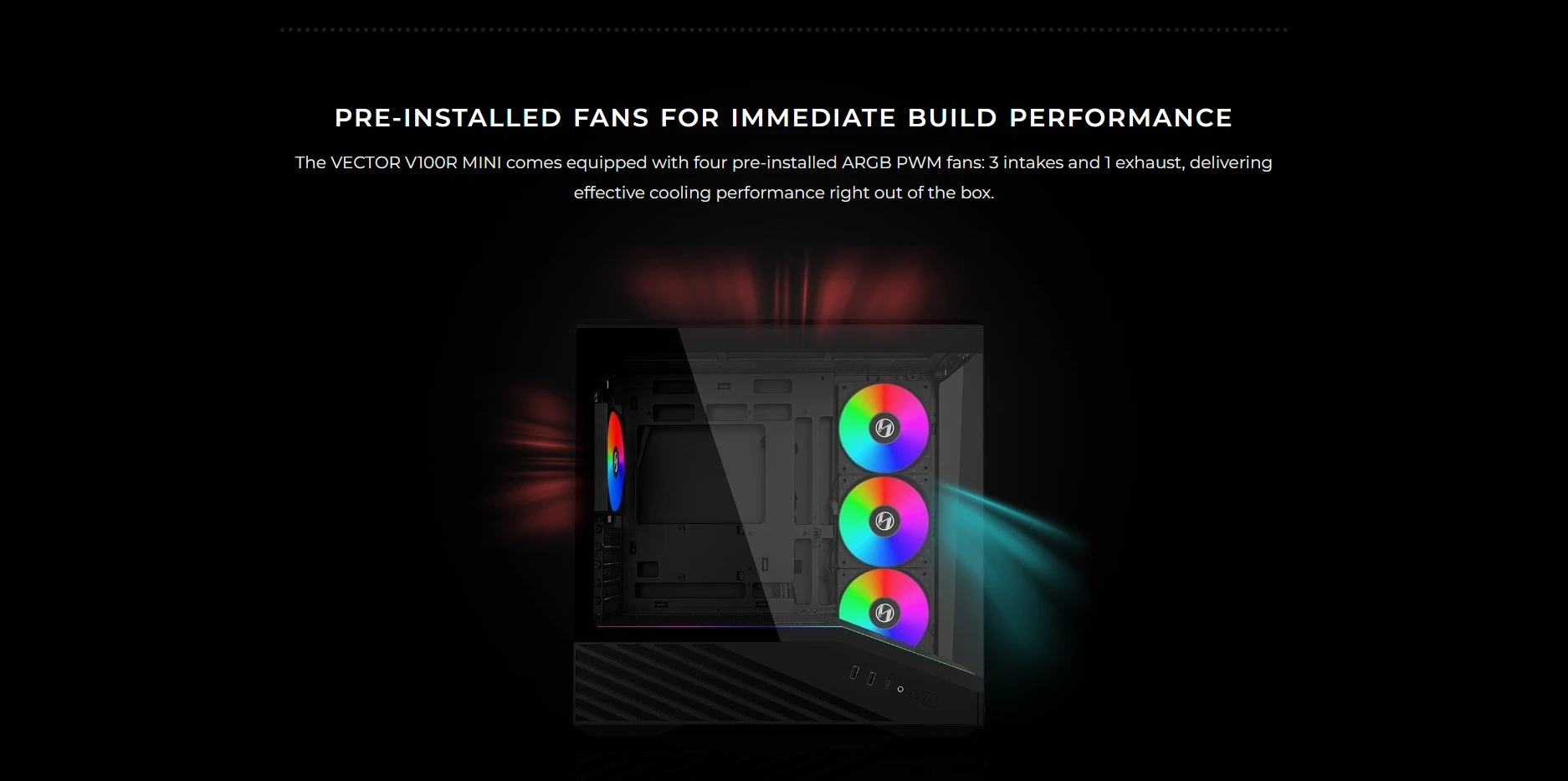 4 pre-installed ARGB PWM fans