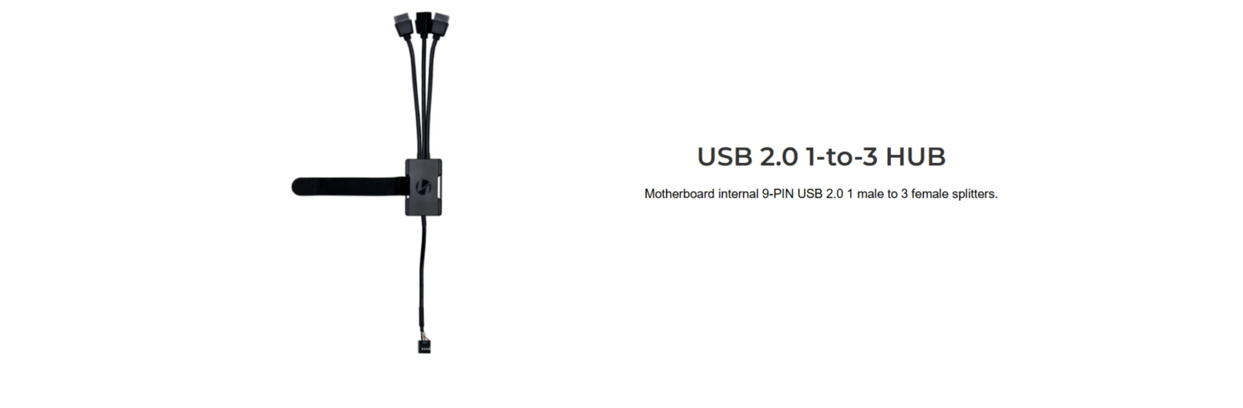 Lian Li USB 2.0 1-to-3 Internal Hub with 9-pin connectors