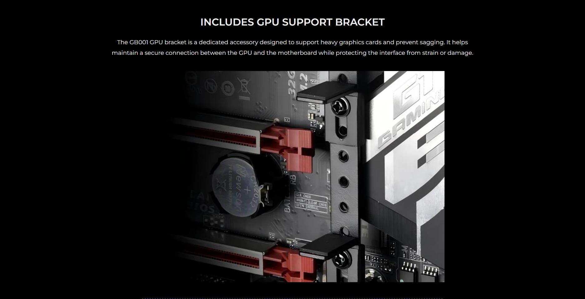 Lian Li Vector V100R GPU support bracket