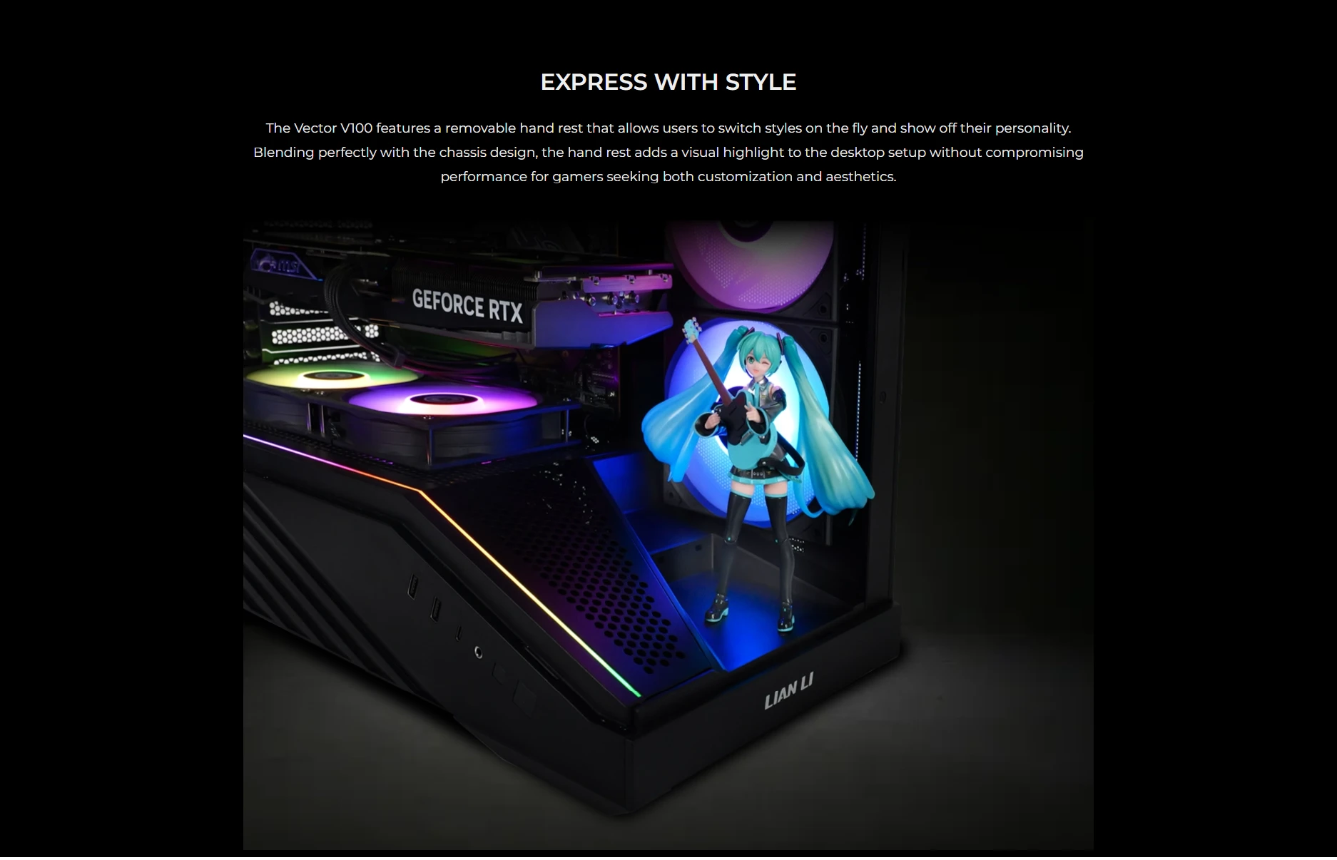 Lian Li Vector V100R hand rest design