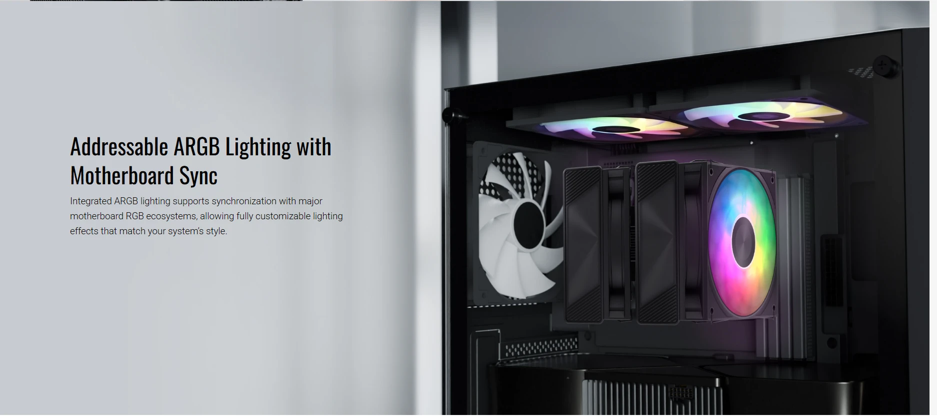 Aerocool Icicle AL60C addressable ARGB lighting with full motherboard RGB sync compatibility