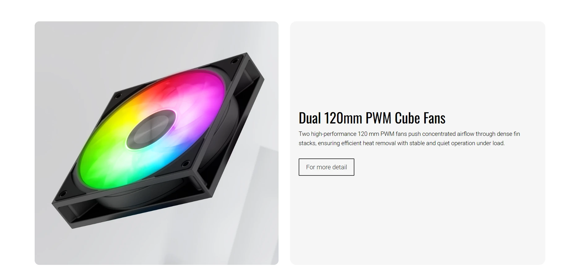 Aerocool Icicle AL60C dual 120mm PWM cube fans for focused airflow and quiet cooling performance