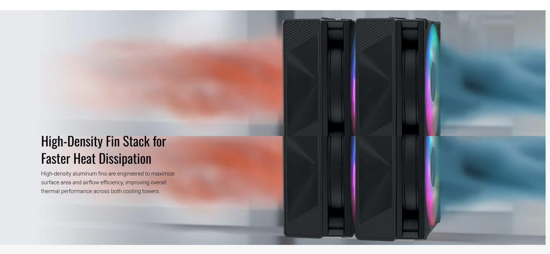 Aerocool Icicle AL60C high-density aluminum fin stack for enhanced heat dissipation efficiency