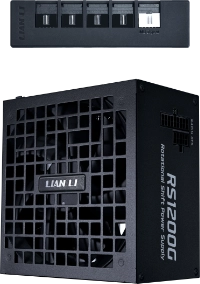 Black LIAN LI RS1200G 1200W ATX 3.1 fully modular power supply with RS Hub