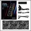 Black LIAN LI UNI FAN TL FLEX 120mm standard-blade triple pack with ARGB, PWM and L-Wireless Controller, model 12TL1F3B