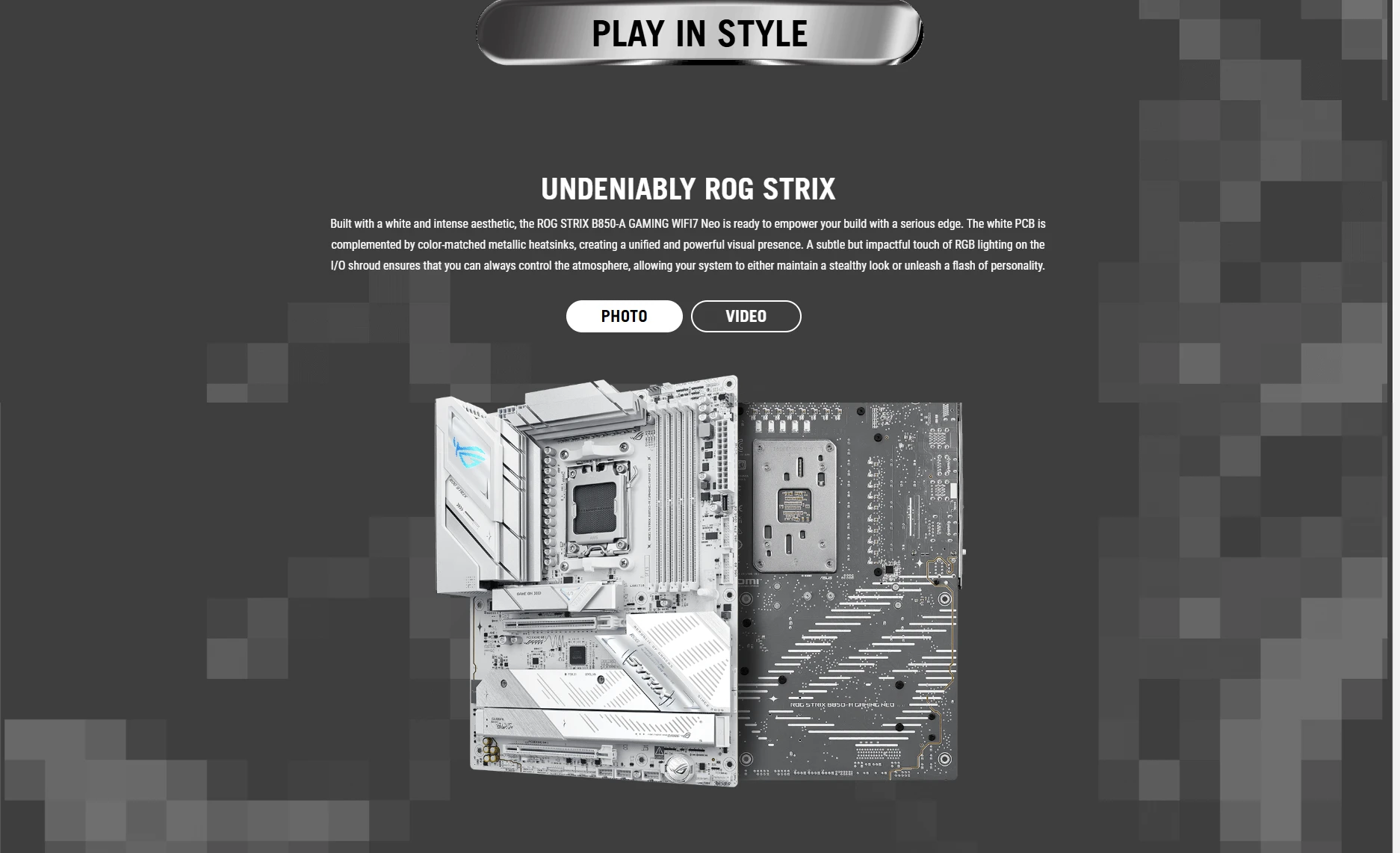 ASUS ROG STRIX B850-A GAMING WIFI7 NEO AM5 DDR5 ATX Motherboard