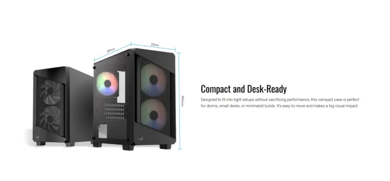 Space-saving PC case perfect for dorms and small desks