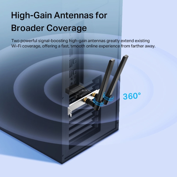 TP-Link Archer TX55E - Angled Top View