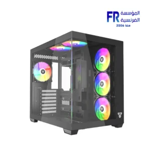 Fantech Lumina X CG85X Tempered Glass 6 ARGB Fans Black USB Wired Mid Tower Case