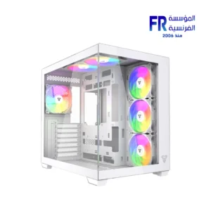 Fantech Lumina X CG85X Tempered Glass 6 ARGB Fans White USB Wired Mid Tower Case