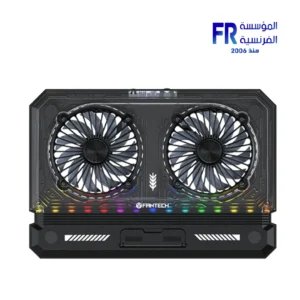Alternative view of Fantech NC21 2 Fans 900-1200 RPM RGB 10 Modes Black USB Wired Notebook Cooler