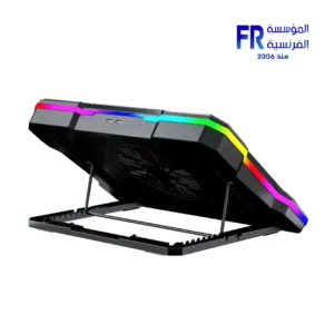⁦Fantech NC22 1 Fan 300-2200 RPM RGB 10 Modes Black USB Wired Notebook Cooler⁩ - الصورة ⁦3⁩
