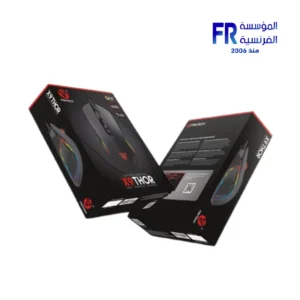⁦Fantech Thor X9 4800 DPI Optical 7 Button RGB Black Wired Gaming Mouse⁩ - الصورة ⁦4⁩
