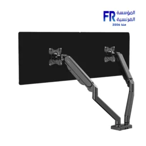 ⁦Fantech Workstation MBD1 Dual Arm Up To 32 Inch Black Wired Monitor Stand⁩ - الصورة ⁦3⁩
