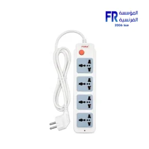 Fora 1104 4 Outlet 2M Wall Mountable White Power Strip
