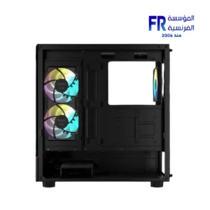 ⁦Gamdias Atlas M5 Panoramic ARGB Black Mid Tower Case⁩ - الصورة ⁦3⁩