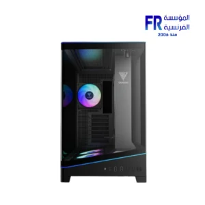 ⁦Gamdias Atlas P6 CG Panoramic ARGB Black Mid Tower Case⁩ - الصورة ⁦3⁩