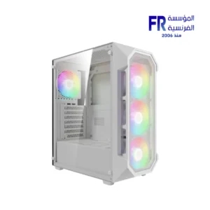 Alternative view of Gamdias Aura GC1 Elite Fixed RGB Tempered Glass White Mid Tower Case Combo with 650W 80 Plus Bronze Power Supply