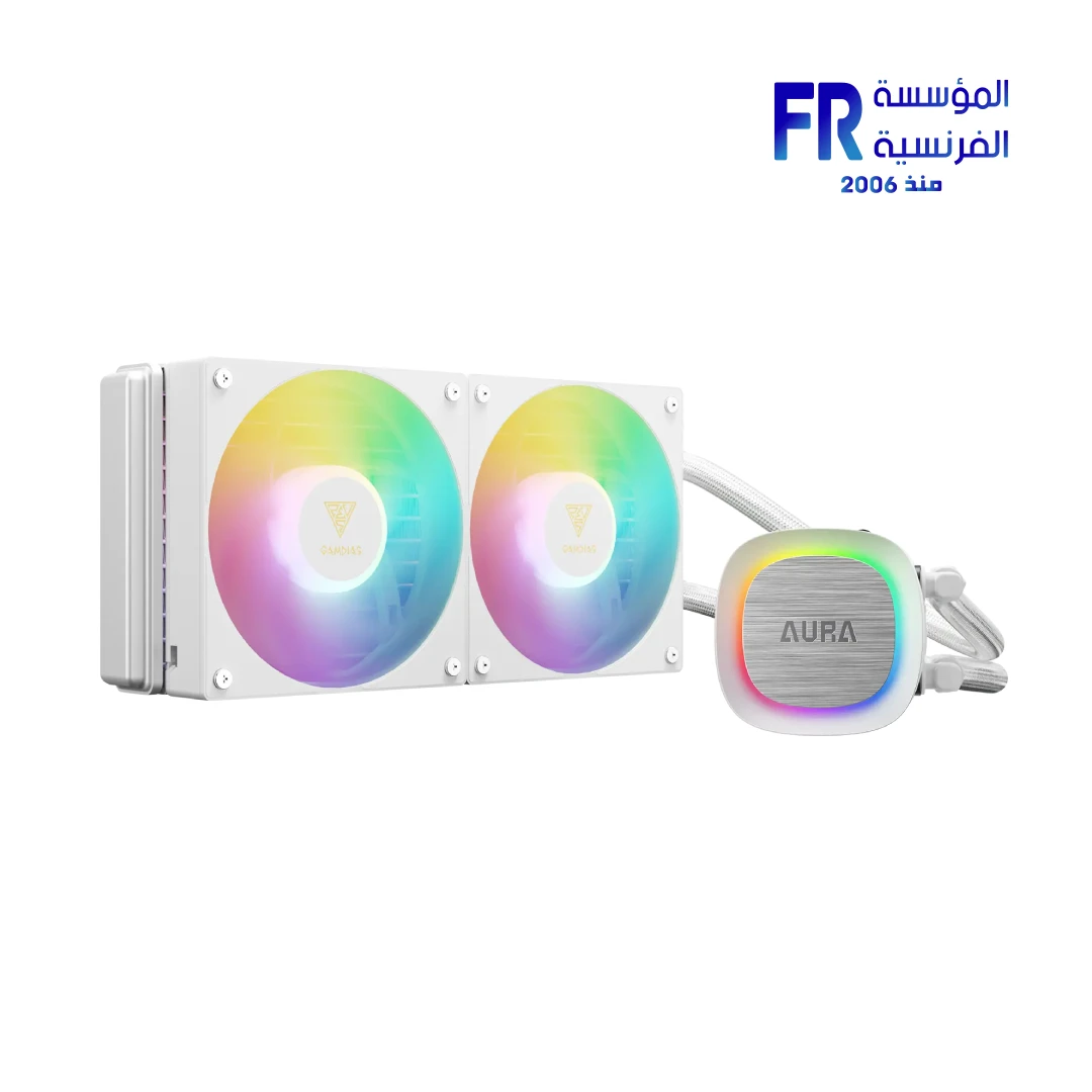 Gamdias Aura GL240 V2 White 240mm ARGB AIO Liquid CPU Cooler - الصورة 2