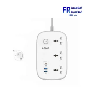 LDNIO SC6 45W 3 Outlet 4 USB 2 Type-C PD 2M Fire Protection Smart Power Strip