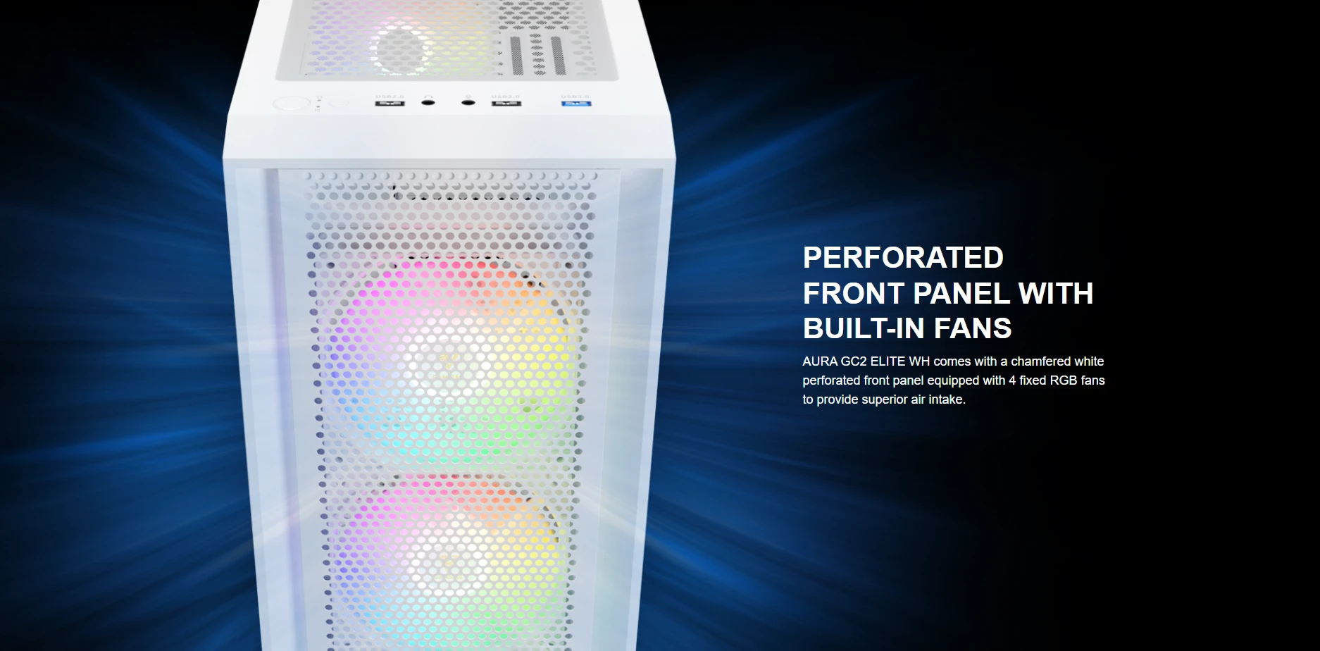 Gamdias Aura GC2 Elite White Mid Tower Case