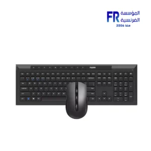 Rapoo 8210M Multi Mode 600-1600 DPI Silent Click Bluetooth 2.4GHz Wireless Black Keyboard And Mouse Combo