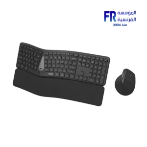 Rapoo 8810ME 111 Keys 1600 DPI Ergonomic Black Bluetooth Wireless Keyboard And Mouse Combo - Image 2