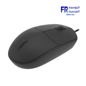 Rapoo N100C 1600 DPI Silent Black USB Type C Wired Mouse - Image 3