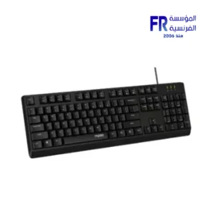 Rapoo NK1900 104 Keys Membrane Spill Resistant Black Wired Keyboard - Image 2