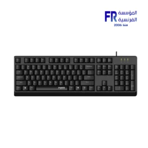 Rapoo NK1900 104 Keys Membrane Spill Resistant Black Wired Keyboard