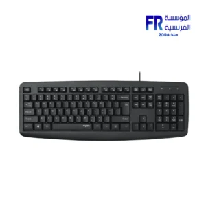 Rapoo NK2600 104 Keys Laser Carved Spill Resistant Black Wired Keyboard