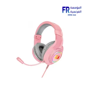 Redragon H260-P headset pink bubblegum RGB gaming with 50mm drivers and microphone