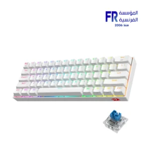 Redragon K530W-RGB-PRO Draconic Pro 60 Percent 61 Keys Blue Switch RGB Tri-Mode Wireless White Mechanical Gaming Keyboard