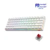 Redragon K530W-RGB-PRO Draconic Pro 60 Percent 61 Keys Bullet R Switch RGB Tri-Mode Wireless White Gaming Keyboard