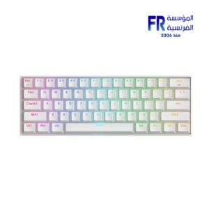 Alternative view of Redragon K530W-RGB-PRO Draconic Pro 60 Percent 61 Keys Bullet R Switch RGB Tri-Mode Wireless White Gaming Keyboard