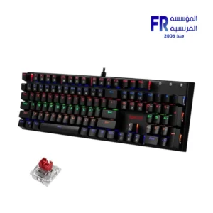 Redragon K565R-1 Rudra 104 Keys Full Size Red Switch Rainbow LED Wired USB Black Mechanical Gaming Keyboard