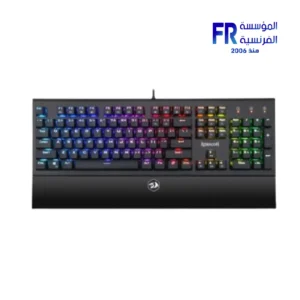 Alternative view of Redragon K569RGB Aryaman 104 Keys Full Size Outemu Brown Switch RGB Wired USB Wrist Rest Black Mechanical Gaming Keyboard