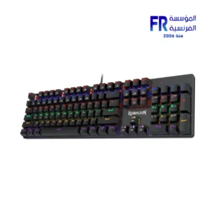 Redragon K608-R Valheim Rainbow 104 Keys Full Size Red Switch Rainbow LED Wired USB Hot Swappable Arabic Black Mechanical Gaming Keyboard