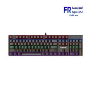 Redragon K608-R Valheim Rainbow 104 Keys Full Size Brown Switch Rainbow LED Wired USB Hot Swappable Arabic Black Mechanical Gaming Keyboard