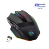 Redragon M801P-RGB Sniper Pro 16000 DPI PMW3335 9 Button RGB Tri-Mode Wireless 1000mAh Black Gaming Mouse