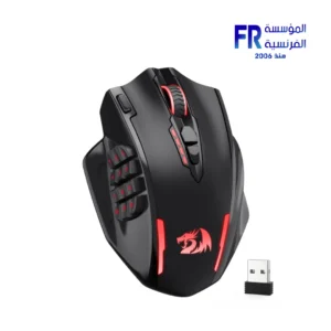 Alternative view of Redragon M913 Impact Elite 16000 DPI PAW3335 16 Button 12 Side RGB Tri-Mode Wireless 1000mAh Black MMO Gaming Mouse