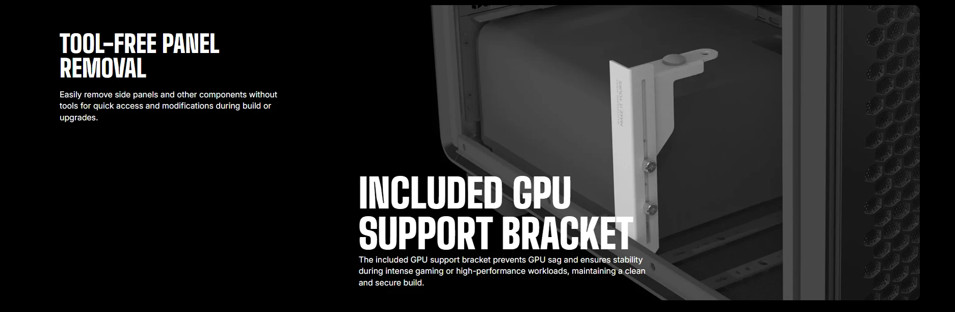Cooler Master MasterFrame 600 Mesh - Tool-Free Panel Removal