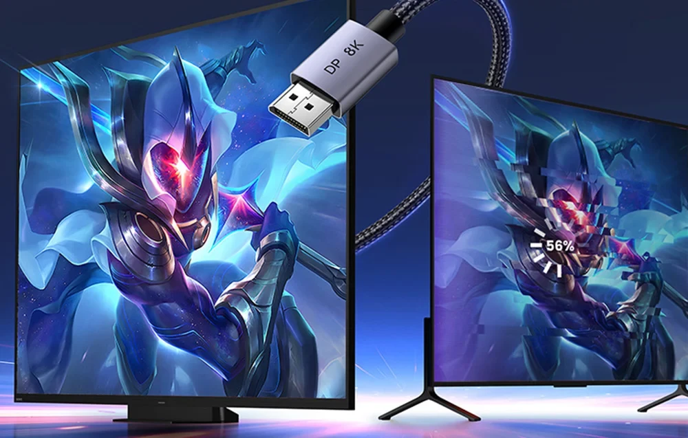 UGREEN DP120 DisplayPort 1.4 3M black cable with aluminum alloy connectors and nylon braid