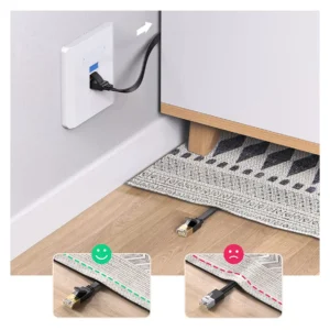 Alternate view of the black UGREEN NW102 5m Cat 6 UTP Ethernet cable
